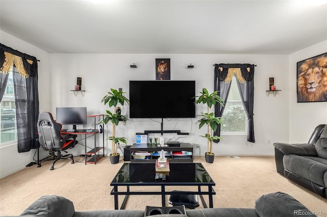 view of carpeted living room