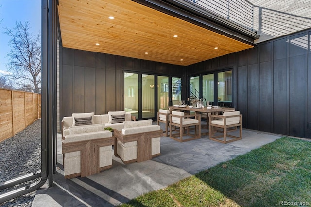 view of patio / terrace featuring outdoor lounge area