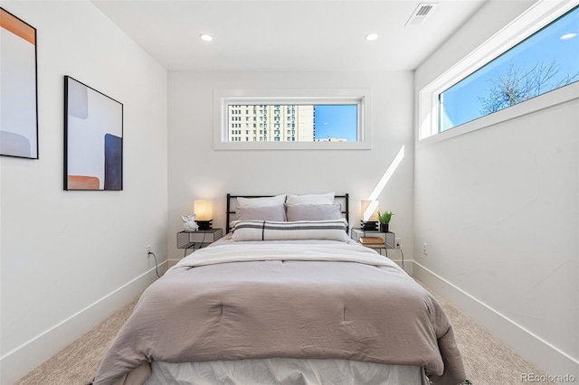 bedroom featuring carpet