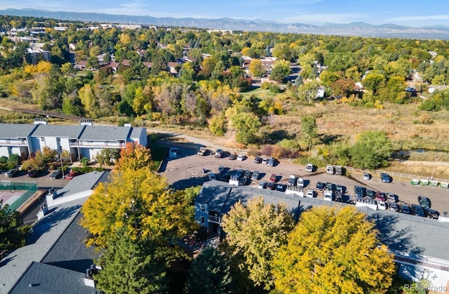 bird's eye view featuring a mountain view