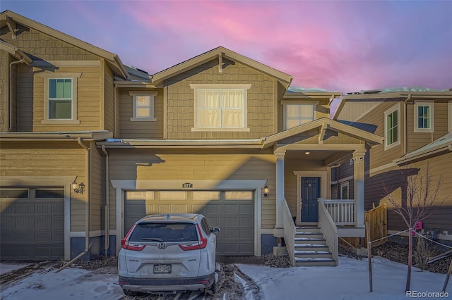 view of front of home featuring a garage