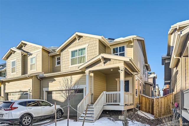 view of front of house featuring a garage