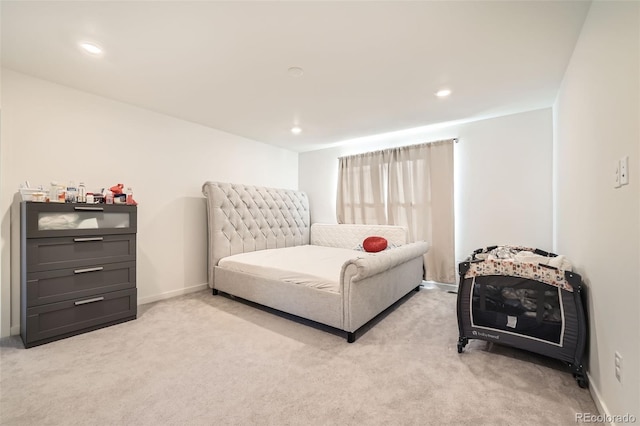 view of carpeted bedroom