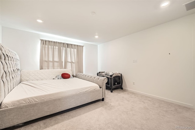 view of carpeted bedroom