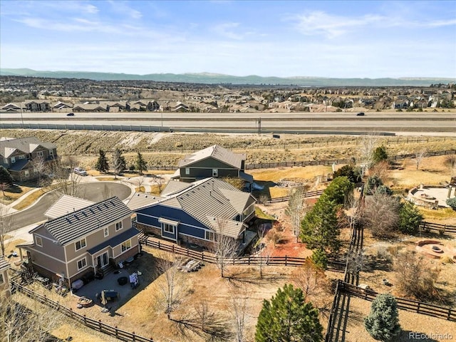 drone / aerial view with a rural view