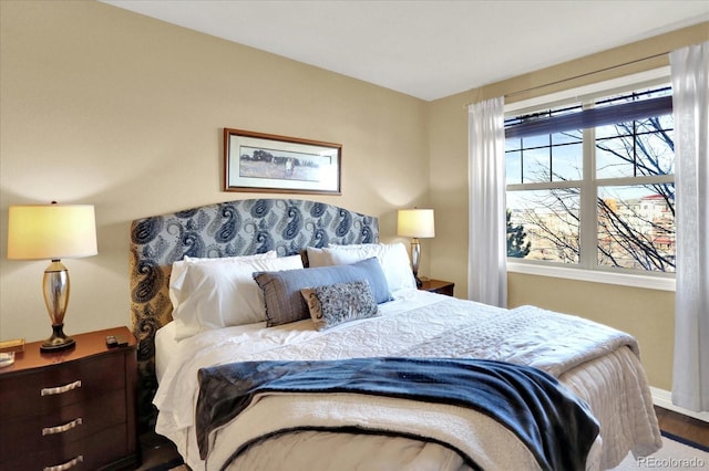 bedroom with baseboards