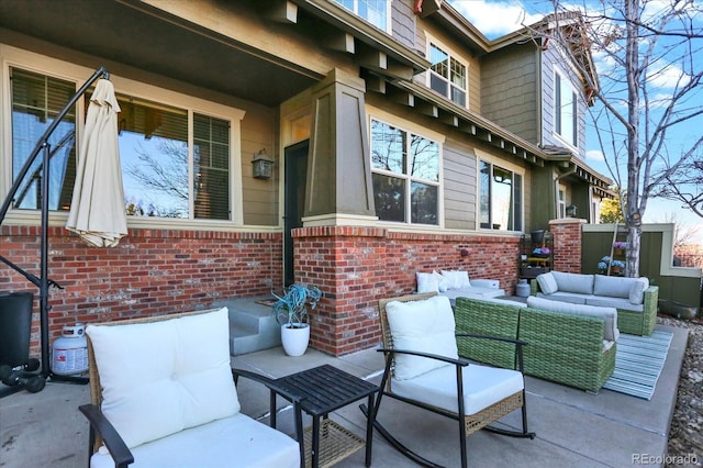 view of patio with outdoor lounge area