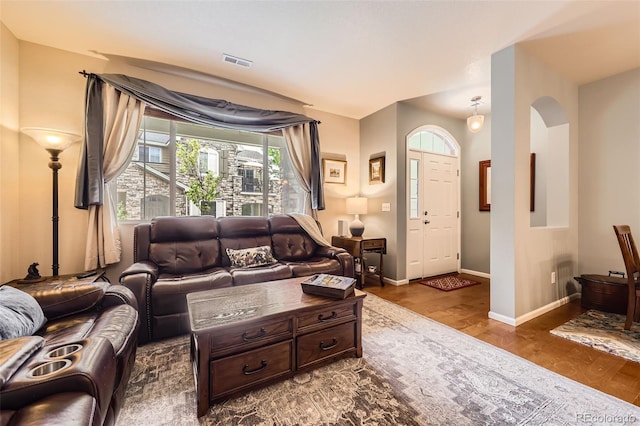 15362 W 66th Ave Unit D, Arvada, CO 80007 - living area featuring wood finished floors and baseboards