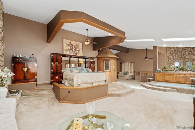 11485 Pecos St, Denver, CO 80234 - bedroom featuring light carpet and a skylight
