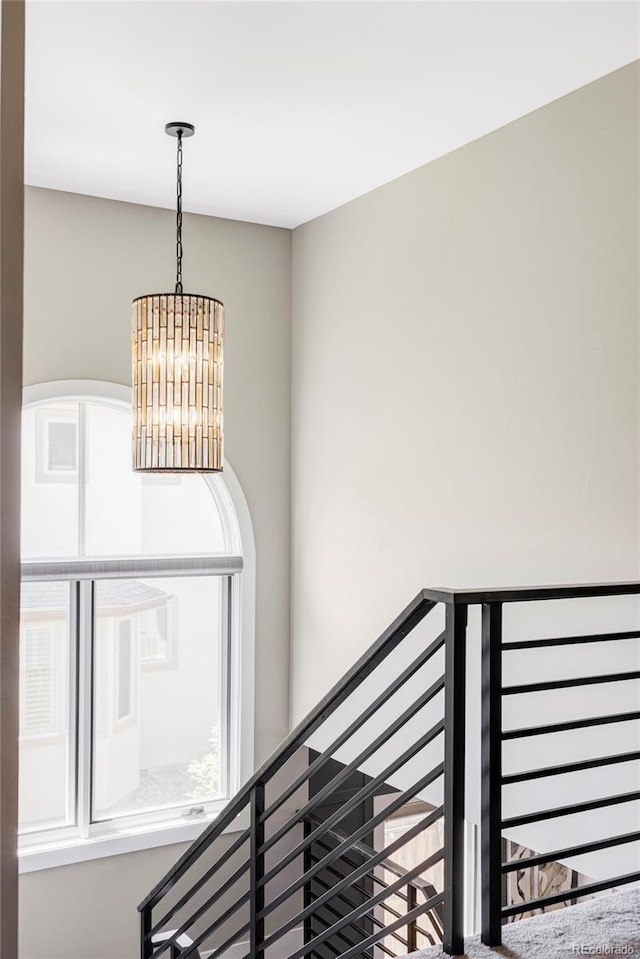 3255 S Birch St, Denver, CO 80222 - stairs with a chandelier