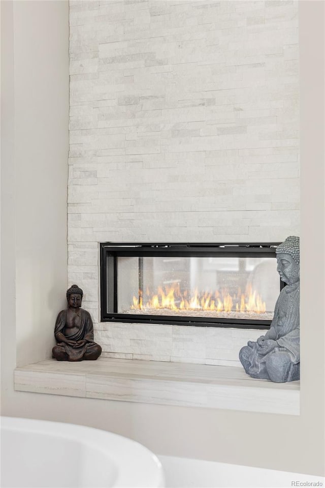 3255 S Birch St, Denver, CO 80222 - detailed view of a stone fireplace