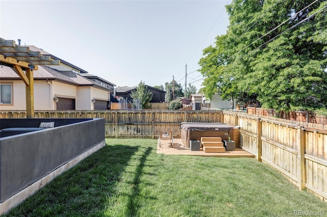 3255 S Birch St, Denver, CO 80222 - fenced backyard with a hot tub