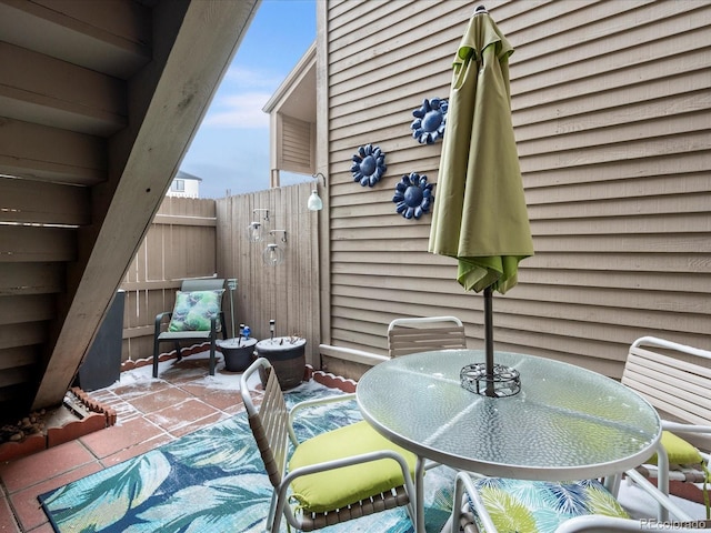 view of patio / terrace with fence