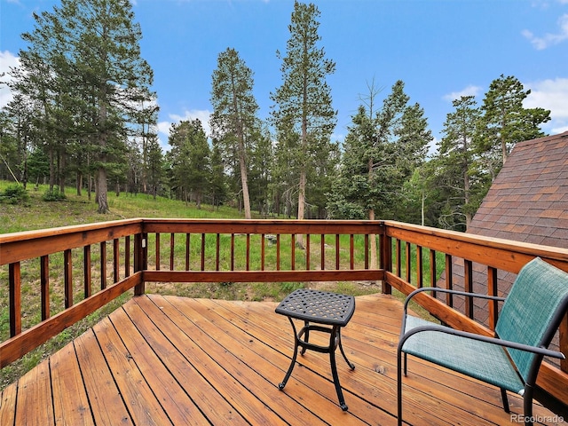 13094 Molly Dr, Conifer, CO 80433 - view of wooden terrace