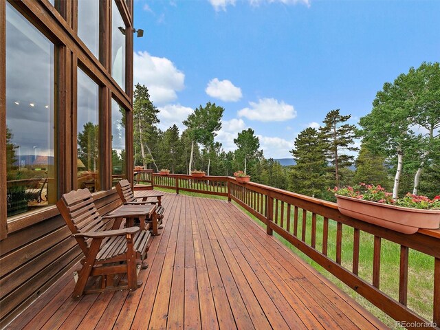 13094 Molly Dr, Conifer, CO 80433 - view of wooden deck