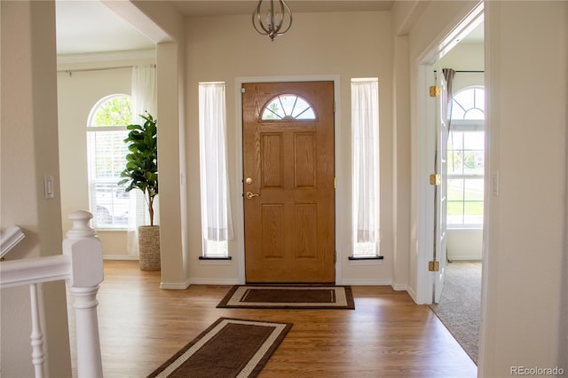 698 Larimer Creek Dr, Monument, CO 80132 - entryway featuring wood finished floors and baseboards