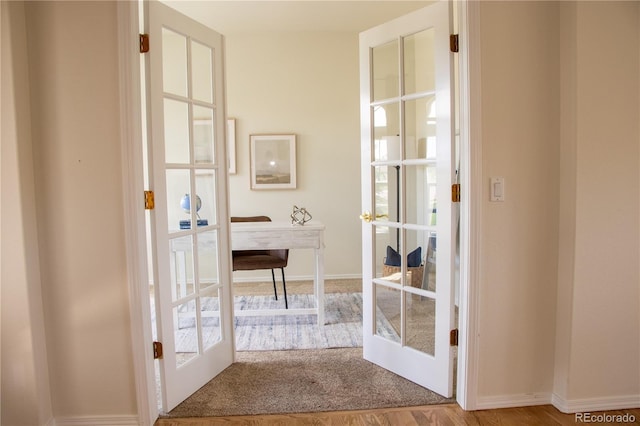 698 Larimer Creek Dr, Monument, CO 80132 - entryway with a desk and healthy amount of natural light