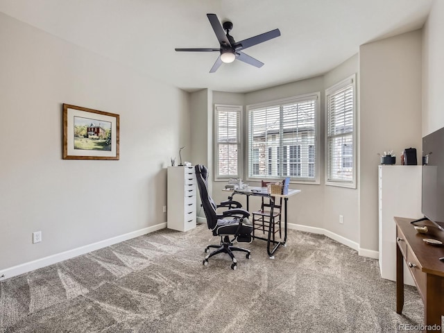 14310 Kalamath St, Westminster, CO 80023 - carpeted home office with plenty of natural light and a ceiling fan
