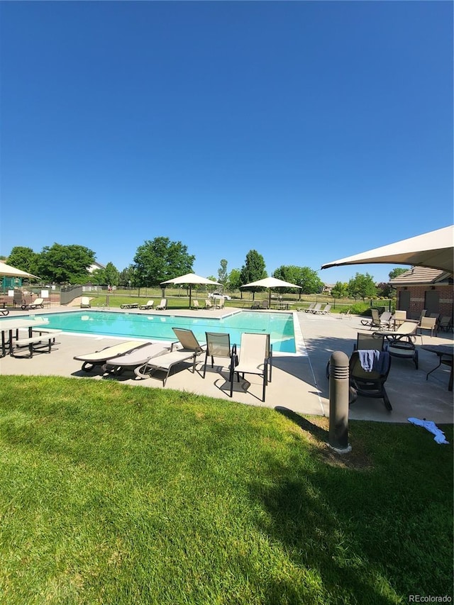 14310 Kalamath St, Westminster, CO 80023 - community pool featuring a patio area