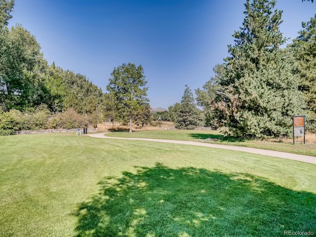 view of home's community featuring a yard