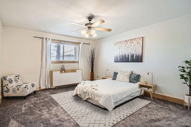 400 Zang St Unit 1-105, Lakewood, CO 80228 - carpeted bedroom featuring a ceiling fan and baseboards