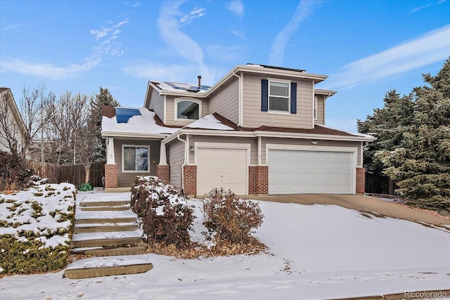 front facade featuring a garage