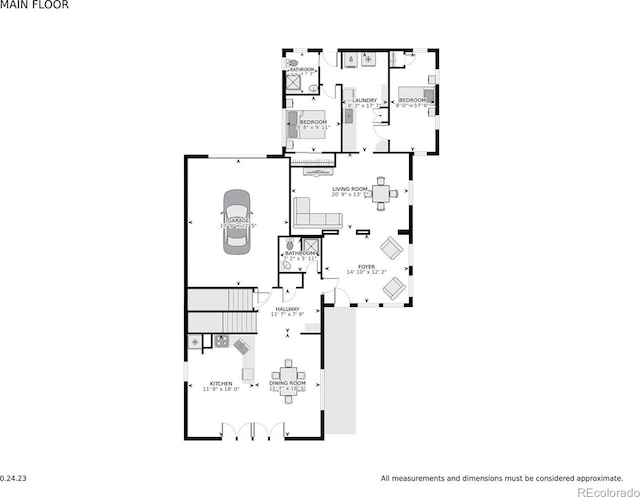 2143 S Downing St, Denver, CO 80210 - view of floor plan / room layout