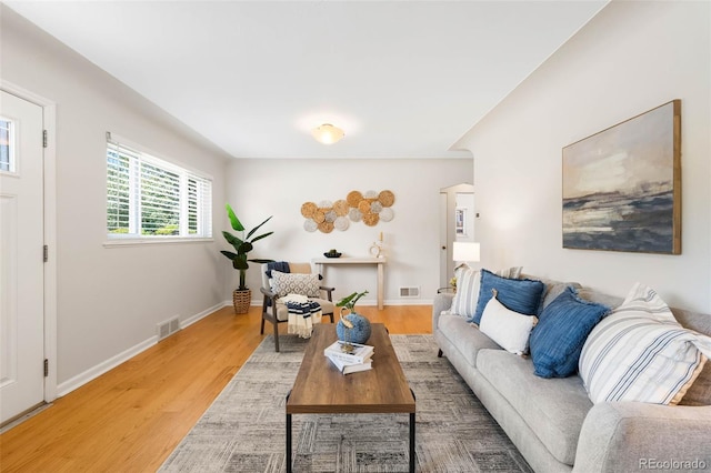 2900 Krameria St, Denver, CO 80207 - living room featuring light wood-style floors and baseboards
