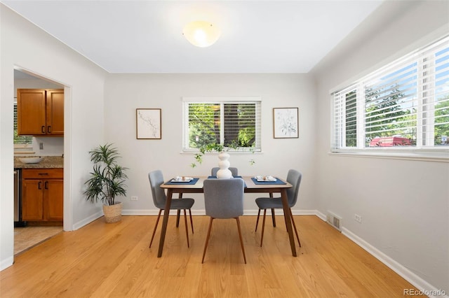 2900 Krameria St, Denver, CO 80207 - dining area featuring light wood-style floors