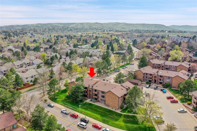 201 Wright St Unit 105, Lakewood, CO 80228 - aerial perspective of suburban area featuring a mountainous background