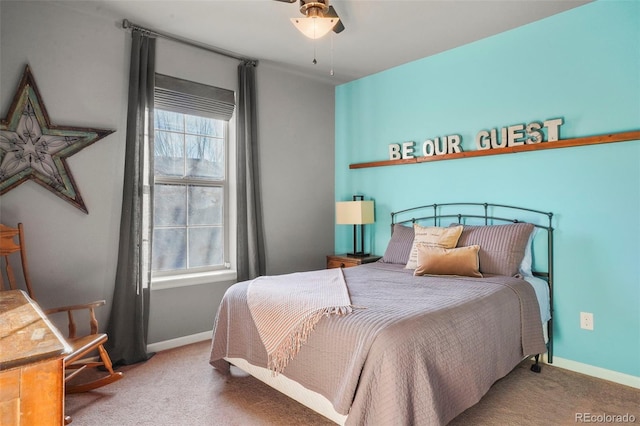 view of carpeted bedroom