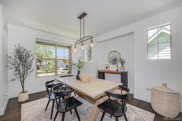 4180 Ames St, Denver, CO 80212 - dining space with healthy amount of natural light and dark wood-type flooring