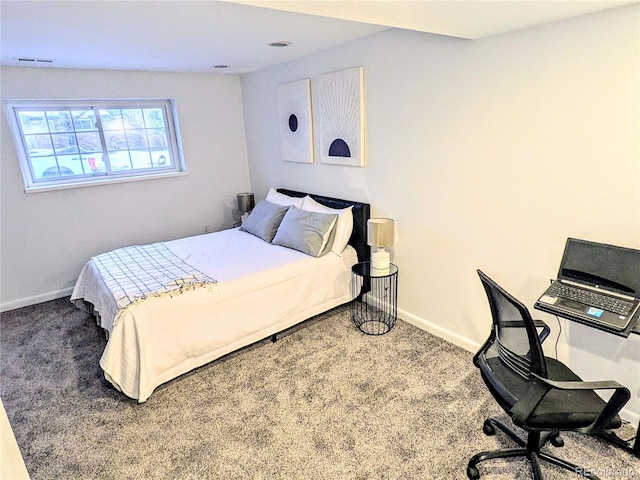 view of carpeted bedroom