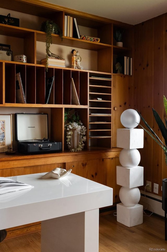 interior space featuring wood finished floors