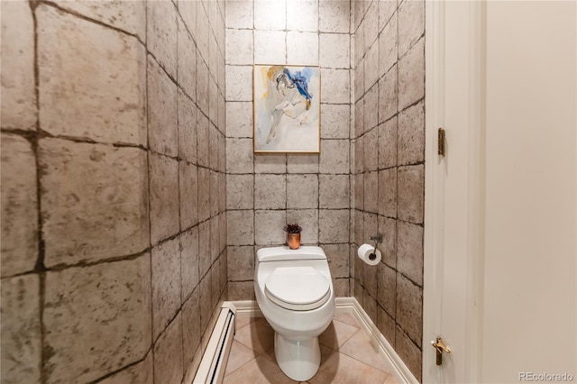400 S Steele St Unit 13, Denver, CO 80209 - bathroom featuring tile patterned floors and a baseboard heating unit