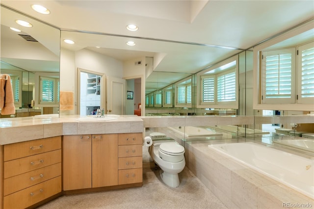 400 S Steele St Unit 13, Denver, CO 80209 - full bath featuring a bath, vanity, and recessed lighting