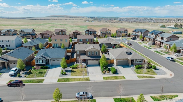 bird's eye view featuring a residential view