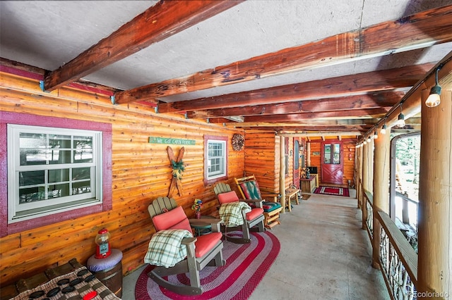27802 Shadow Mountain Dr, Conifer, CO 80433 - sunroom / solarium with beam ceiling