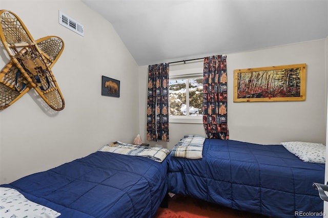 27802 Shadow Mountain Dr, Conifer, CO 80433 - bedroom with vaulted ceiling