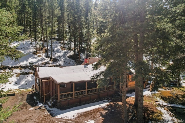 27802 Shadow Mountain Dr, Conifer, CO 80433 - view of snow covered property