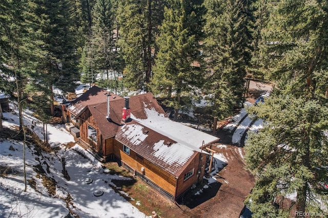27802 Shadow Mountain Dr, Conifer, CO 80433 - aerial view of property and surrounding area with a heavily wooded area