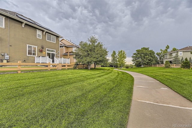 3120 Redhaven Way, Highlands Ranch, CO 80126 - view of yard featuring a wooden deck