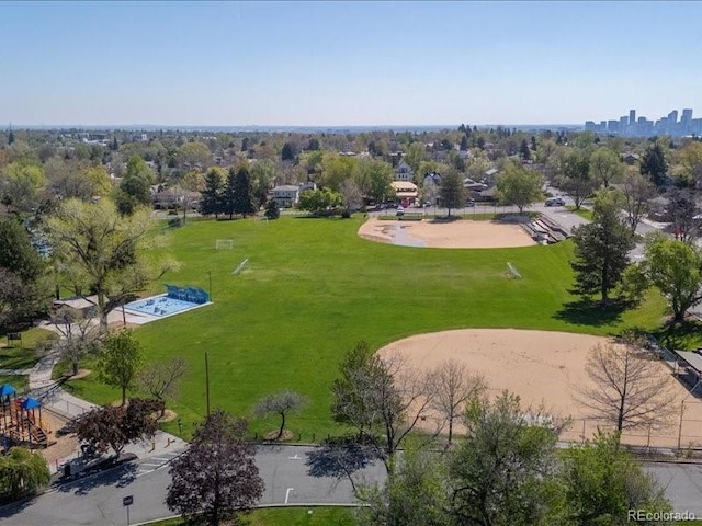 drone / aerial view of a recreational park