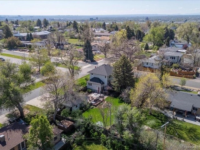 aerial overview of property's location featuring nearby suburban area