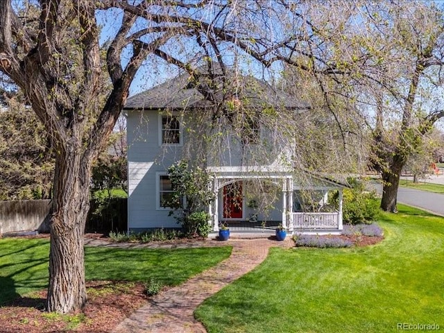 view of front of home with a porch