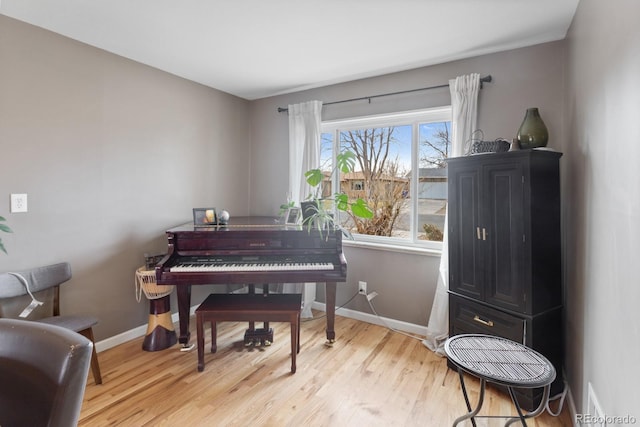 miscellaneous room featuring light hardwood / wood-style flooring