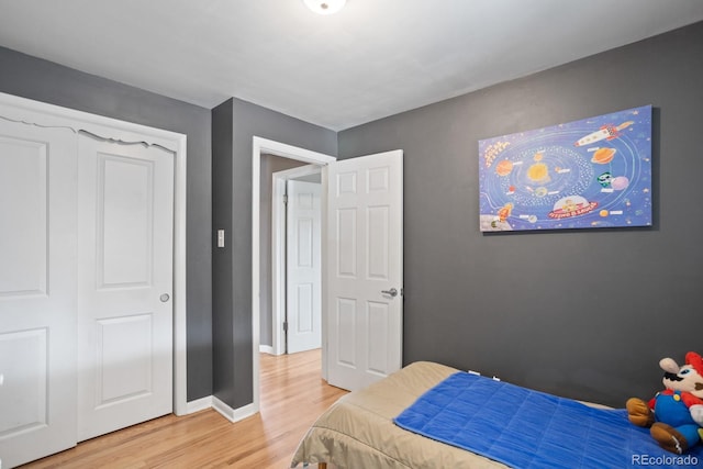 bedroom featuring hardwood / wood-style flooring