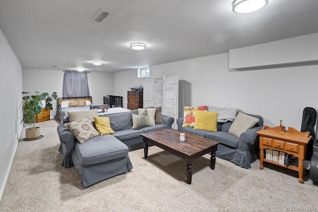 view of carpeted living room