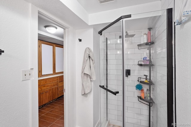 bathroom featuring walk in shower