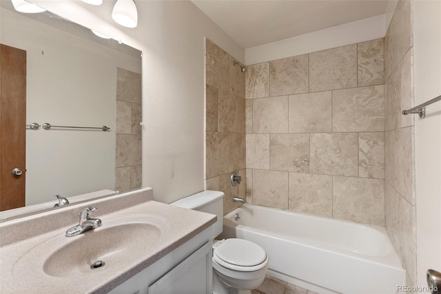 27987 Pine Grove Trl, Conifer, CO 80433 - bathroom with toilet, vanity, and  shower combination